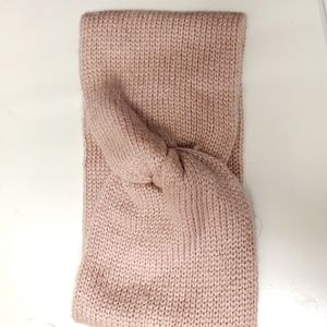 Pink wool headband
